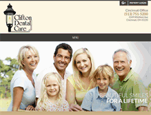 Tablet Screenshot of cincinnaticliftondentalcare.com